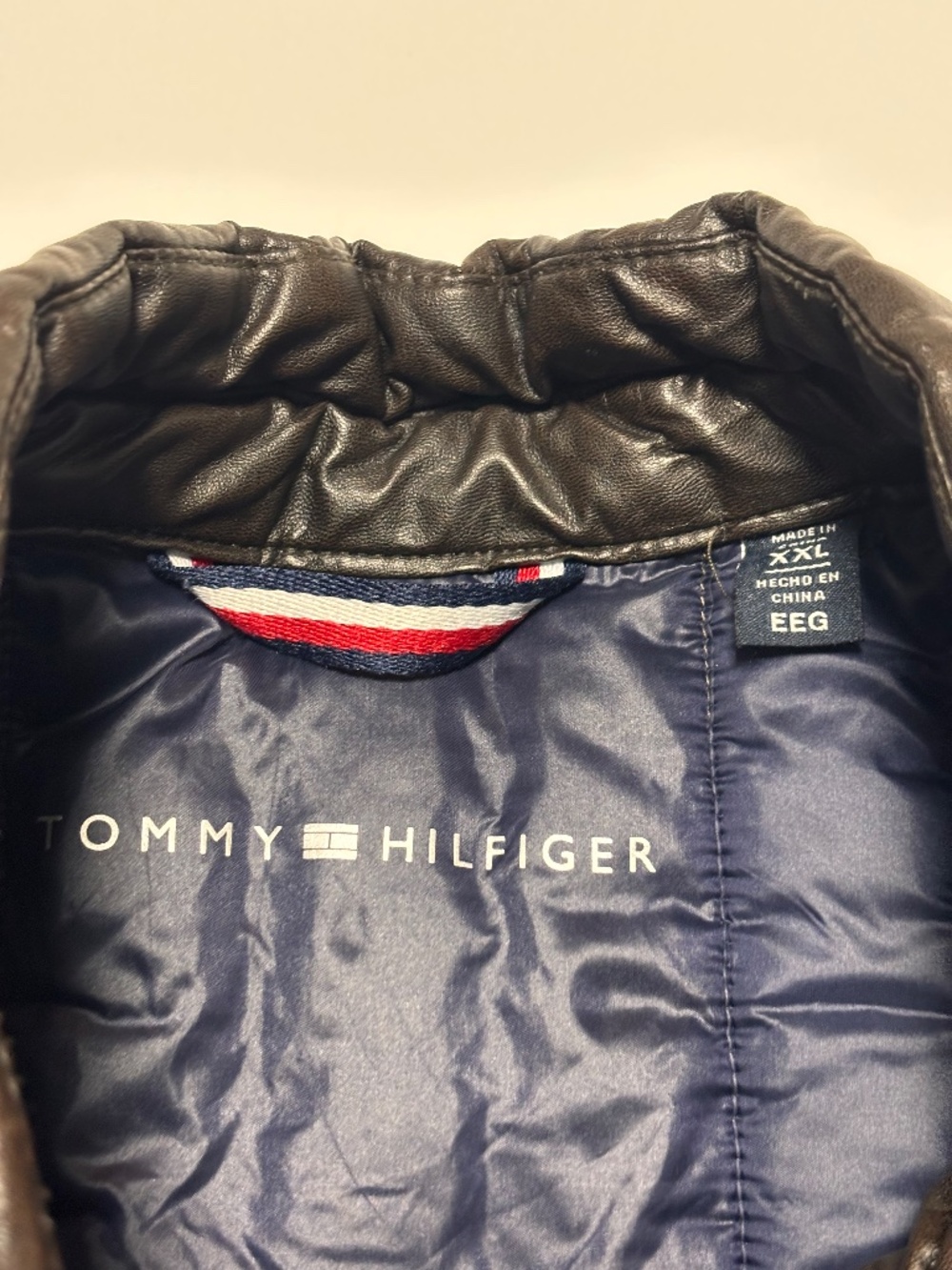 Mens Brown Tommy Hilfiger Puffer Winter Coat Jacket Size 2XL - Picture 9 of 11